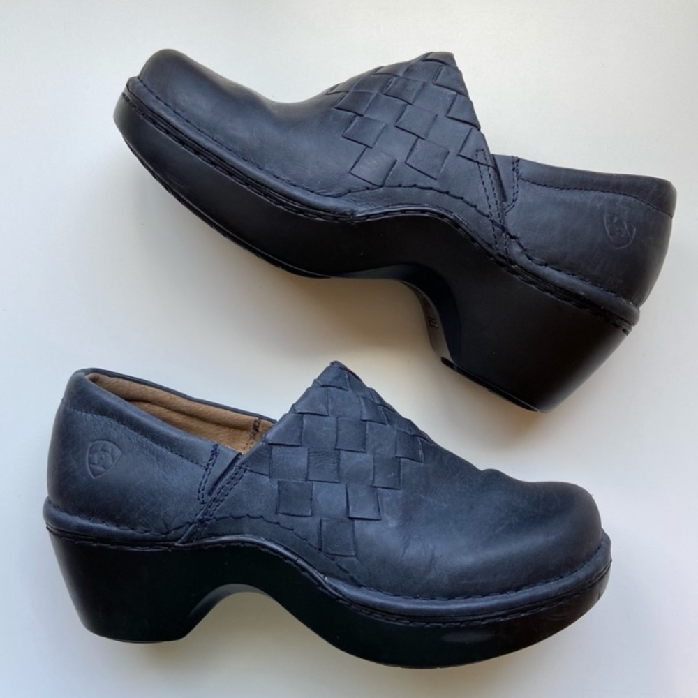 BLUE CLOGS - Ariat Ashbourne Briar Woven Leather